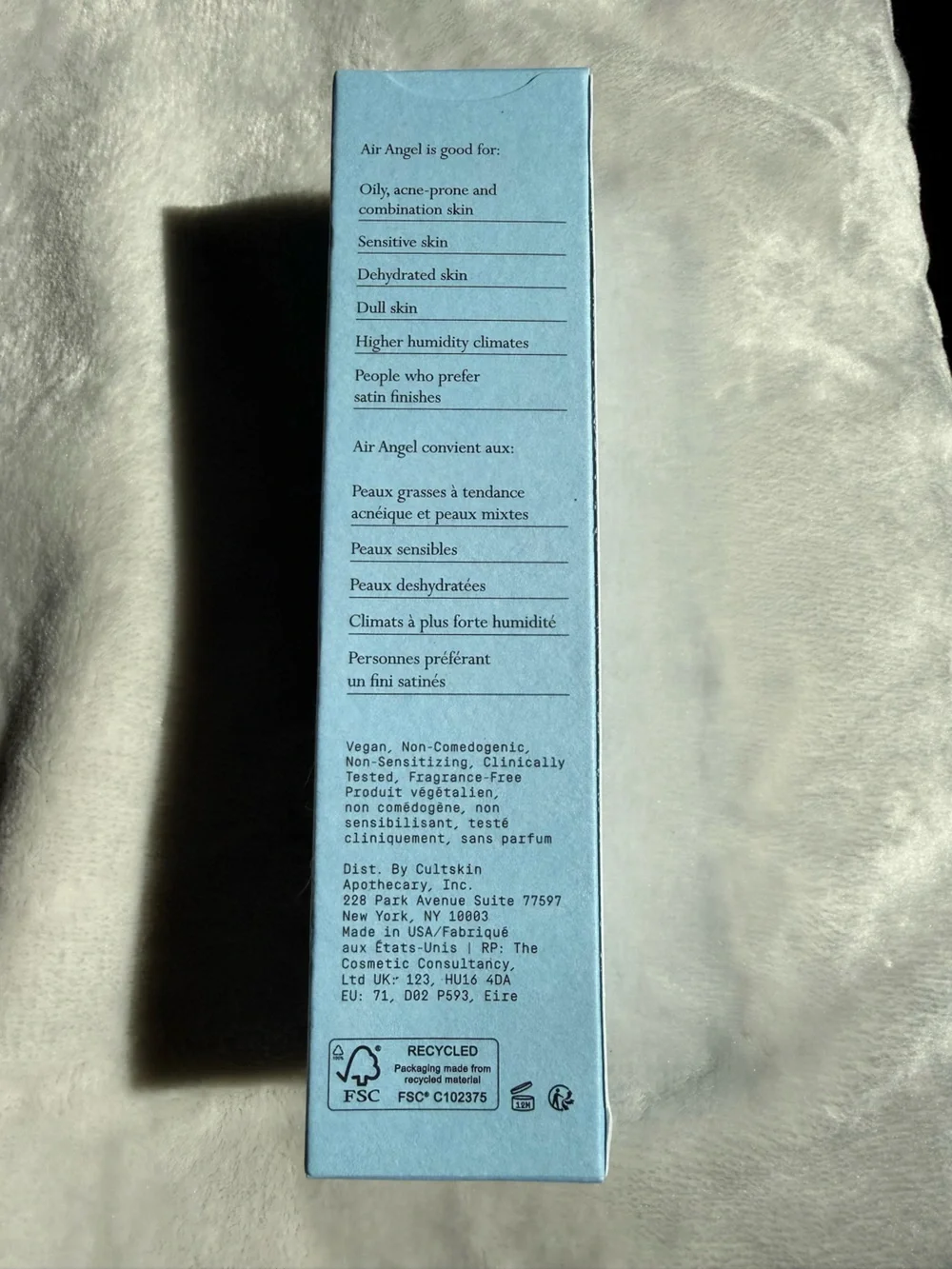 Air Angel Hydrating Facial Gel Cream - Light Blue
